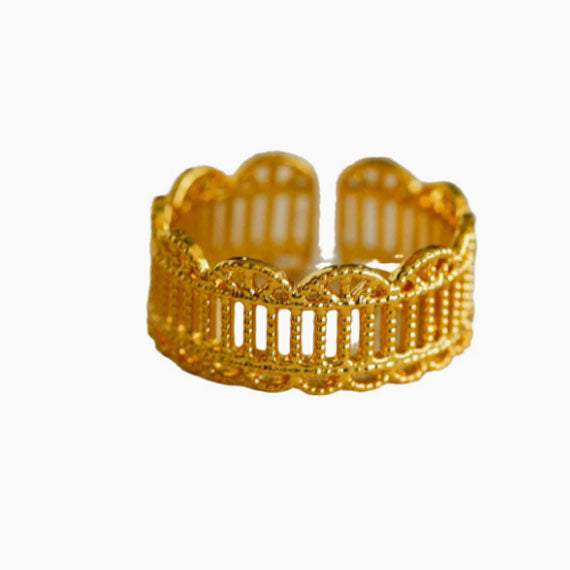 Simple Lace Hollow Diamond Ring For Women