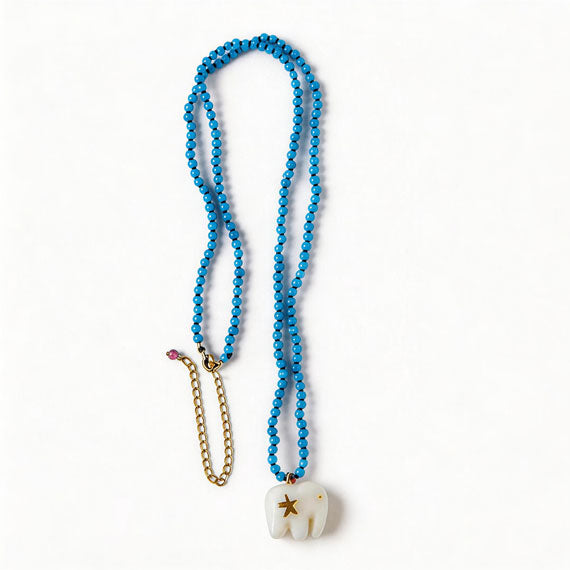 Bohemian Colorful Natural Stone Elephant Necklace for Women