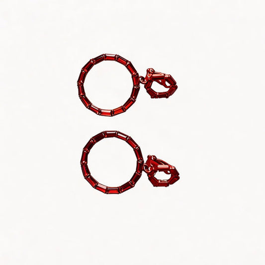 Bamboo Knot Clip-On Earrings, Needle-Free Trendy Style