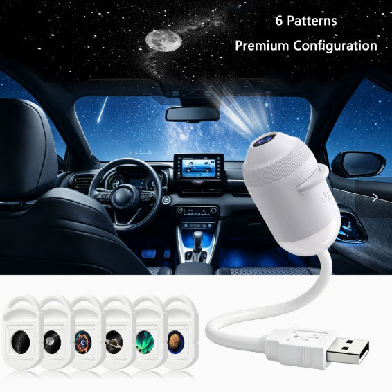 6-in-1 Premium Star Projector Night Light, Car & Bedroom Ambient Lamp